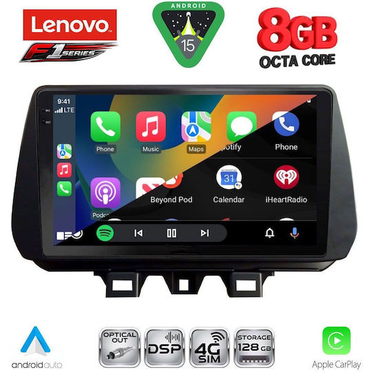 Lenovo Ηχοσύστημα Αυτοκινήτου για Hyundai Tucson 2019-2023 (Bluetooth/USB/WiFi/GPS/Apple-Carplay/Android-Auto) με Οθόνη Αφής 9"
