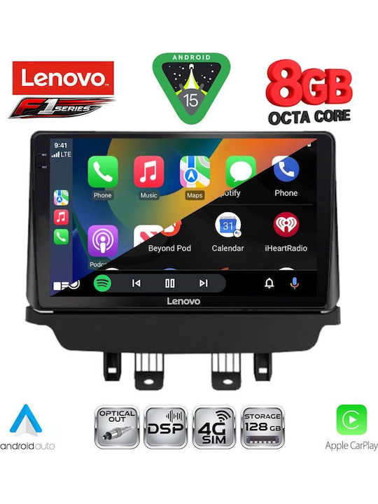 Lenovo Car Audio System for Mazda 2 2014-2023 (Bluetooth/USB/WiFi/GPS/Apple-Carplay/Android-Auto) with Touch Screen 9"