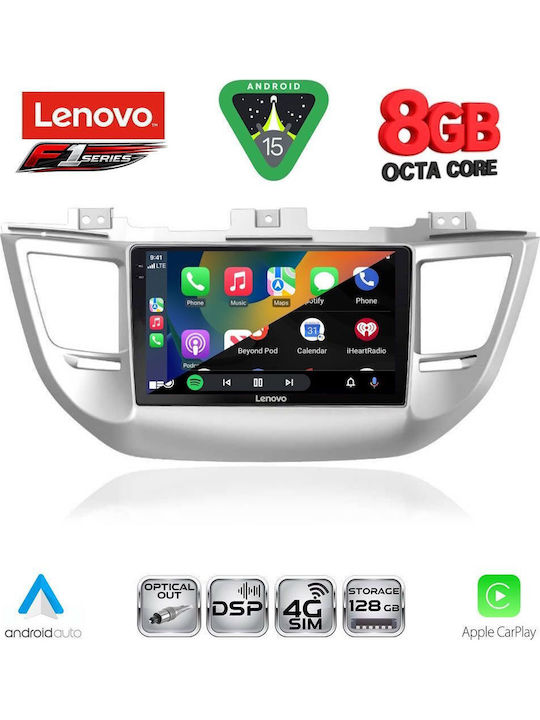 Lenovo Car Audio System for Hyundai Tucson 2015-2019 (Bluetooth/USB/WiFi/GPS/Apple-Carplay/Android-Auto) with Touch Screen 9"