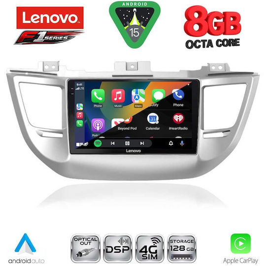 Lenovo Ηχοσύστημα Αυτοκινήτου για Hyundai Tucson 2015-2019 (Bluetooth/USB/WiFi/GPS/Apple-Carplay/Android-Auto) με Οθόνη Αφής 9"