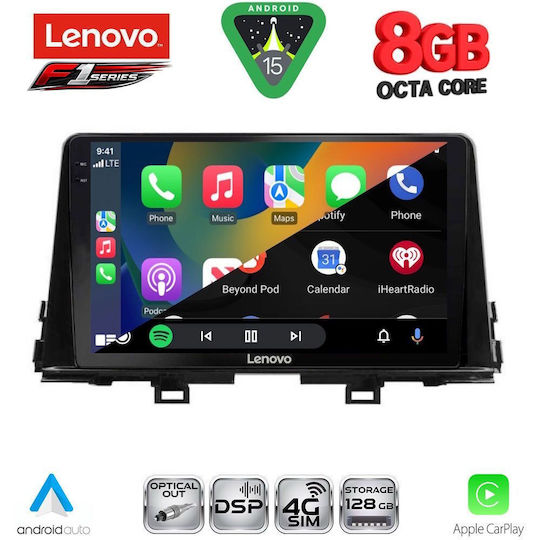 Lenovo Car Audio System for Kia Picanto 2017-2021 (Bluetooth/USB/WiFi/GPS/Apple-Carplay/Android-Auto) with Touch Screen 9"