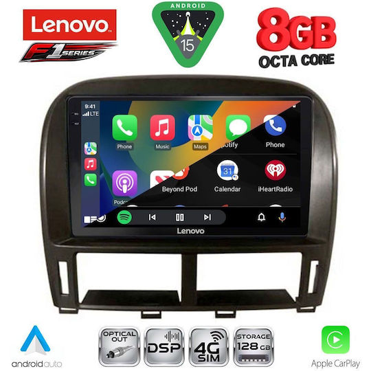 Lenovo Car Audio System for Jaguar XF Lexus LS 2000-2006 (Bluetooth/USB/WiFi/GPS/Apple-Carplay/Android-Auto) with Touch Screen 9"