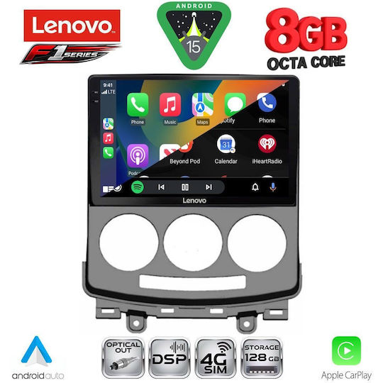 Lenovo Car Audio System for Mazda 5 2004-2010 (Bluetooth/USB/WiFi/GPS/Apple-Carplay/Android-Auto) with Touch Screen 9"