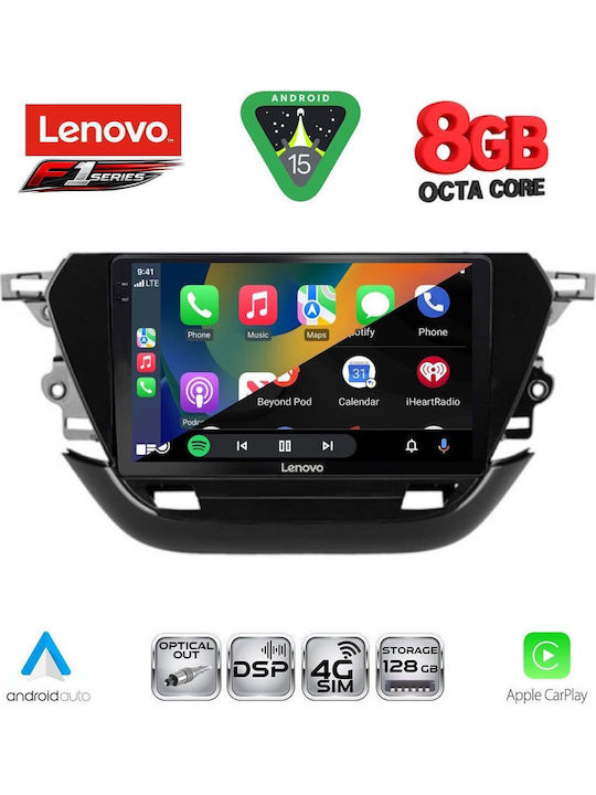 Lenovo Car Audio System for Opel Corsa 2021 (Bluetooth/USB/WiFi/GPS/Apple-Carplay/Android-Auto) with Touch Screen 9"