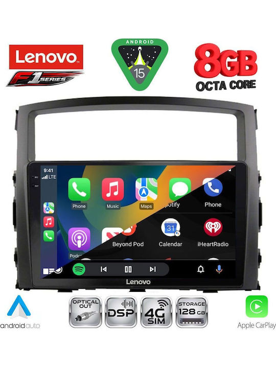 Lenovo Car Audio System for Mitsubishi Pajero 2006-2013 (Bluetooth/USB/WiFi/GPS/Apple-Carplay/Android-Auto) with Touch Screen 9"