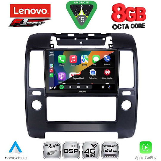 Lenovo Car Audio System for Nissan Navara 2006-2011 with A/C (Bluetooth/USB/WiFi/GPS/Apple-Carplay/Android-Auto) with Touch Screen 9"