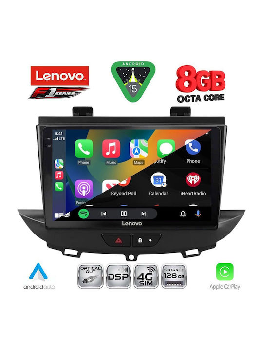 Lenovo Lenovo Auto-Audiosystem für Opel Crossland / Grandland 2017 mit 9 Zoll Touchscreen Bluetooth USB WiFi GPS Apple CarPlay Android Auto