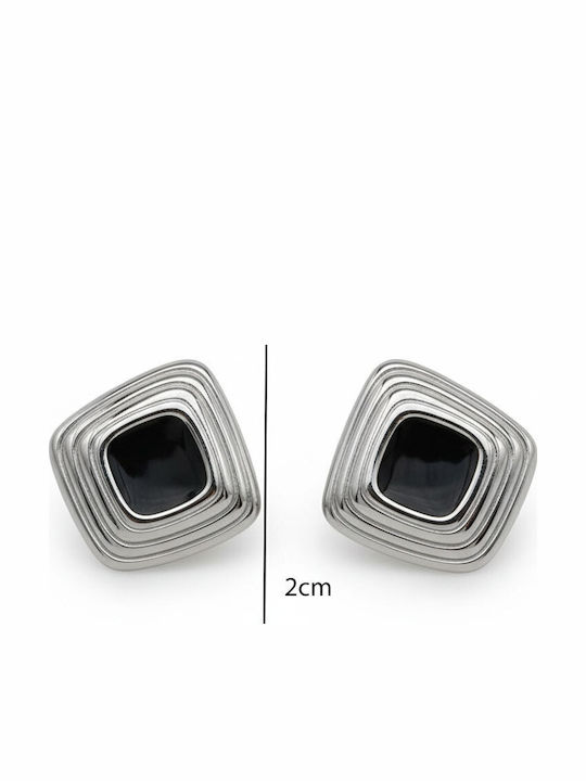 Awear Steel Stud Earrings Black