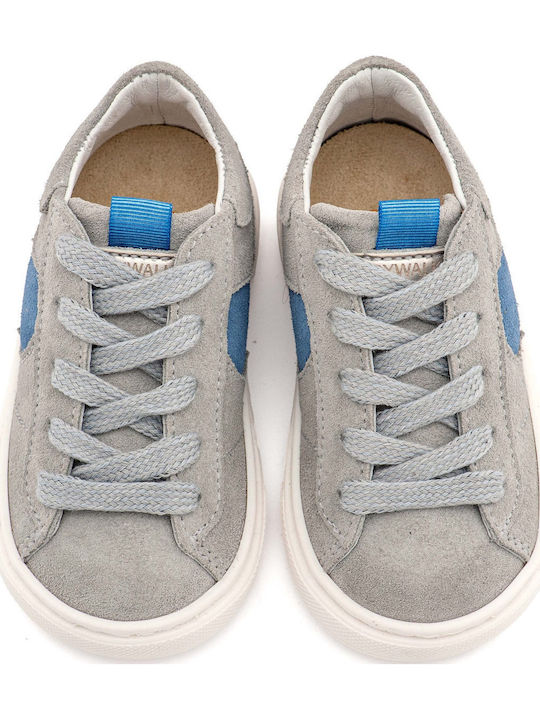 Babywalker Βαπτιστικά Δερμάτινα Sneakers Γκρι