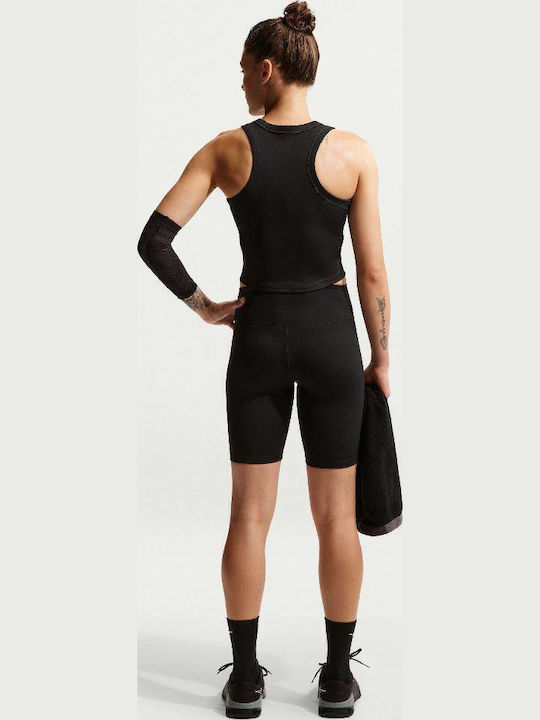 Γυναικείο Αθλητικό Crop Top Αμάνικο Dri-Fit Black / White