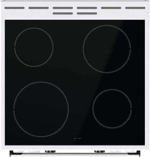Gorenje Κουζίνα 71lt με Κεραμικές Εστίες Π60εκ. Λευκή