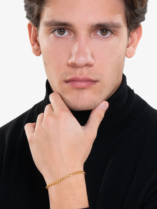 Luca Barra Men's Bracelet made of Steel Gold Plated
