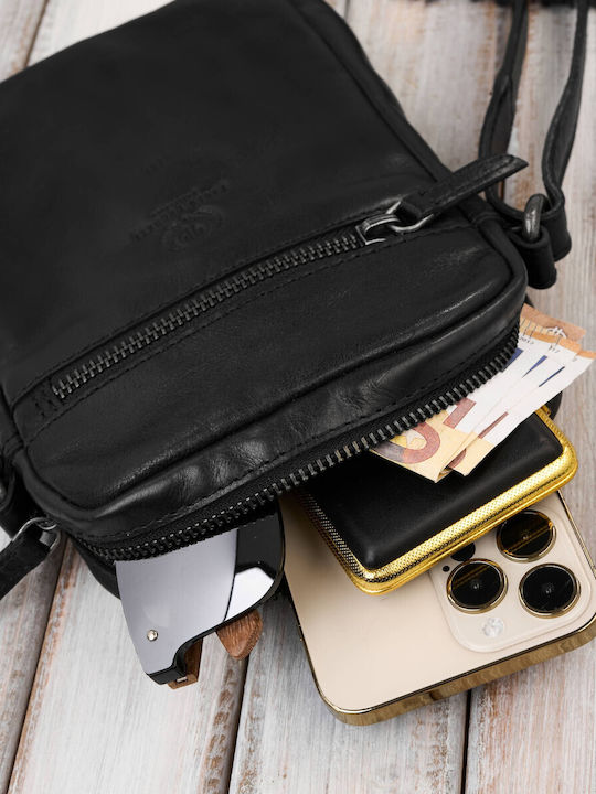 Leather Men's Bag Shoulder / Crossbody Black