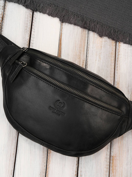 Magazin online pentru bărbați Piele Bum Bag pentru Talie Negru