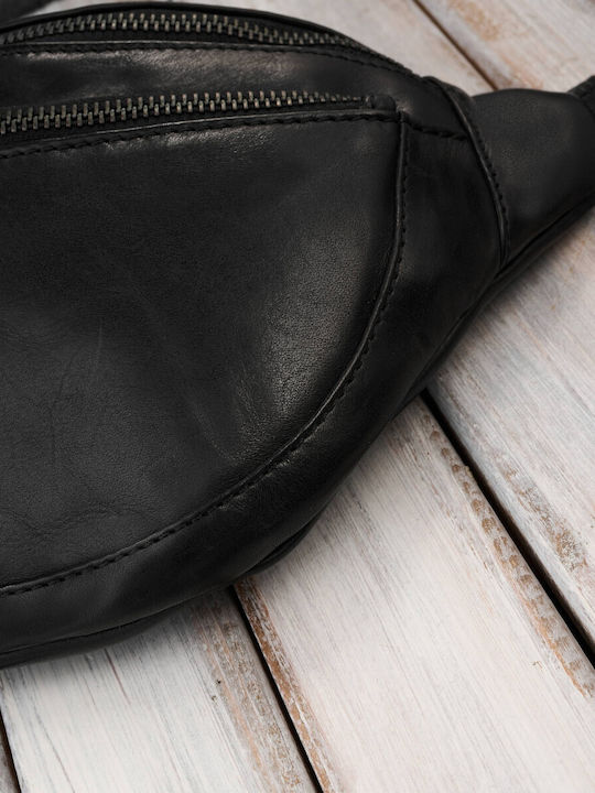 Magazin online pentru bărbați Piele Bum Bag pentru Talie Negru