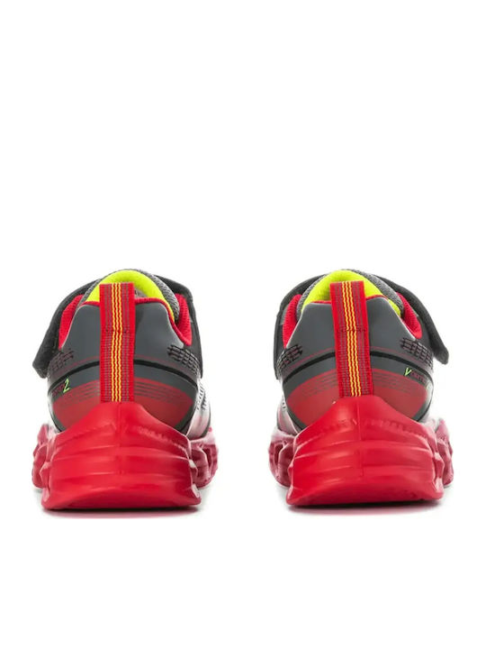 Vortex 2.0 Kids Sneakers with Scratch & Lights Red