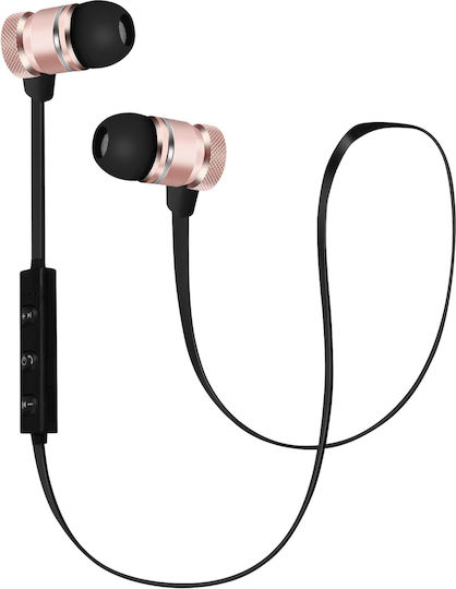 In-ear Bluetooth Headphone Remote Control + Microphone Black Rose Gold