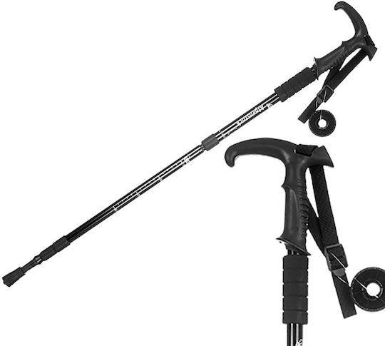 4teen-4ty Telescopic Aluminum Trekking Pole with 3 Sections Black 363gr