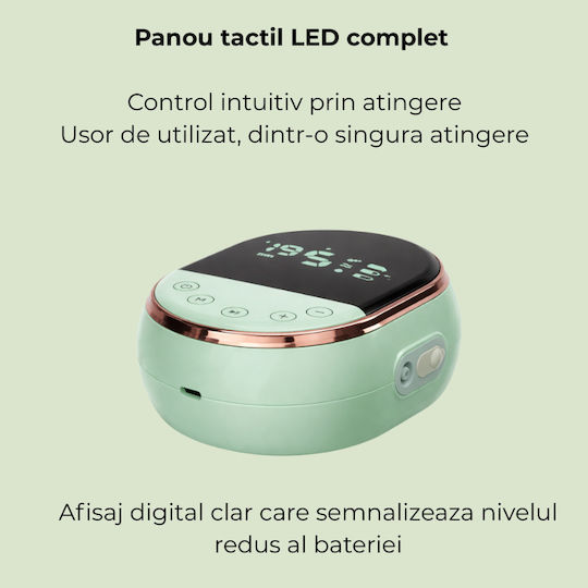 Kidizi Pompa de sân dublă electrică 117 Funcționează cu baterie Fără BPA Verde 420ml
