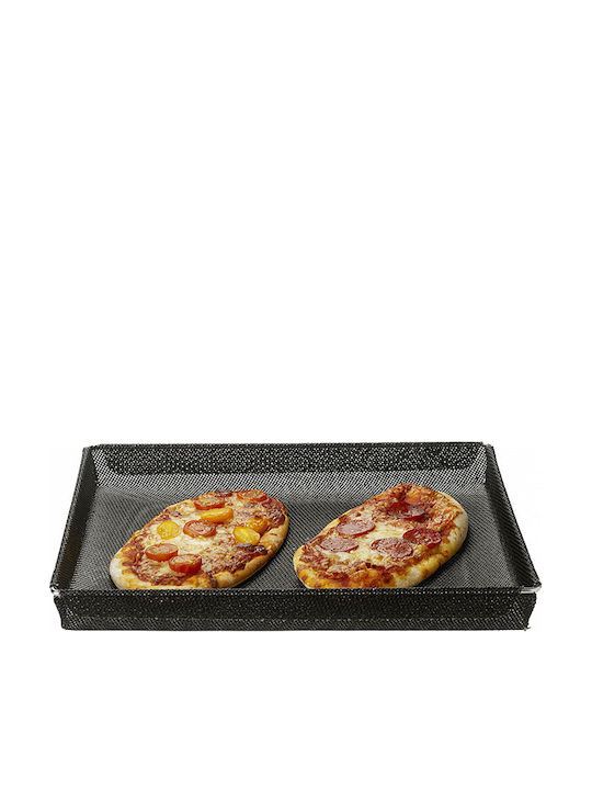 Nostik Nonstick Perforated Oven Baking Pan Crisper Multipurpose 18x28x3cm Black