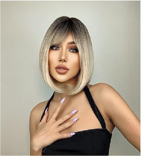 Animis Beauty Perucă cu Păr Sintetic în Lumină Blondă Culoare 30cm