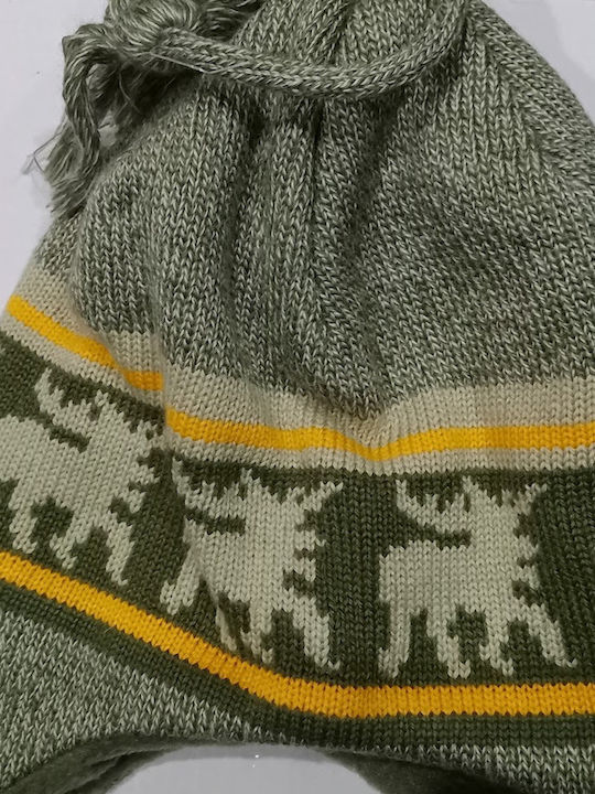 Kids Beanie Knitted Green