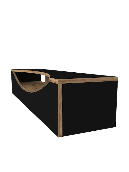 TV Stand Gieza Black 120x29.6x23.8cm