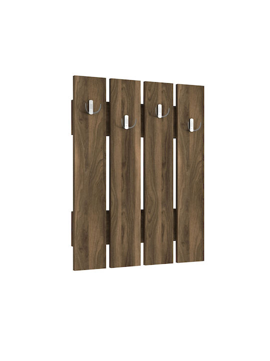 UnicUtil Agățătoare De Perete Metalică Cu 8 Compartimente Maro 64.7x3.6x3.6cm