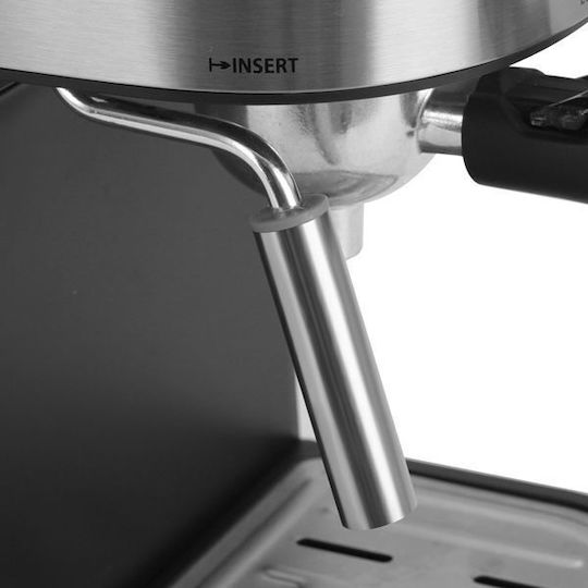 Lexical Μηχανή Espresso Πίεσης 3.5bar Ασημί LEM-0601