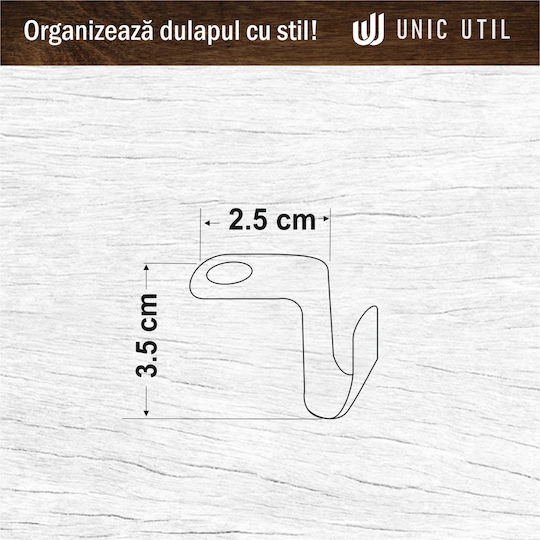 UnicUtil UUUM34X40 Κρεμαστράκια Φορετά Πλαστικά Λευκά 40τμχ