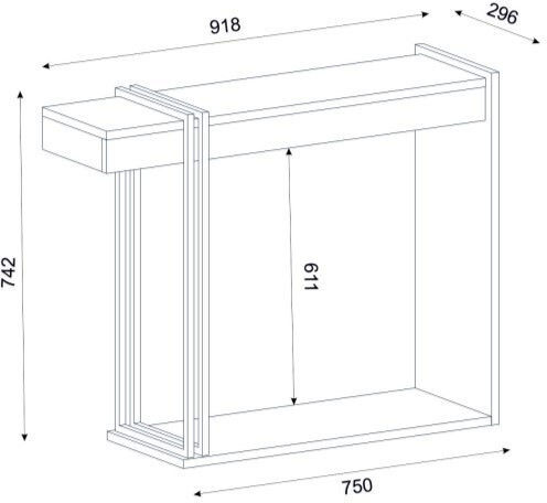 Κονσόλα Ξύλινη Sandstone Μ91.8xΠ29.6xΥ74.2εκ.