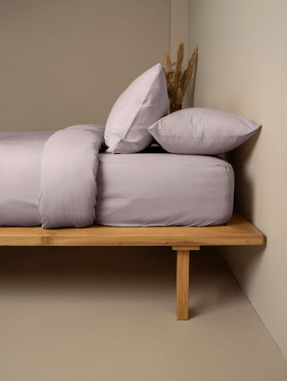 Sunshine Sheet Sets Double with Elastic 150x205+30cm. Cotton Feelings 151 Dark Grey 4pcs