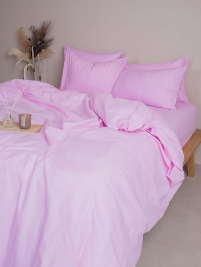 Sunshine Sheet Sets Double with Elastic 150x205+30cm. Cotton Feelings 151 Lila 4pcs