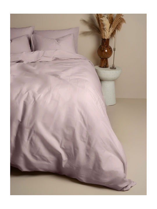 Sunshine Cotton Feelings 151 Σετ Σεντόνια Διπλά με Λάστιχο 150x205+30εκ. Dark Grey (4τμχ)