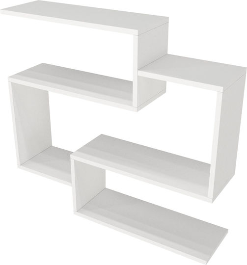 Wall Shelf White 90x22x82cm