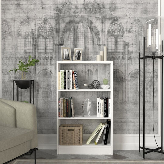 Βιβλιοθήκη Cella Λευκή 60x19.5x100εκ.