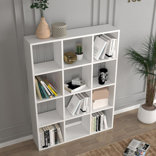 Bibliotecă Ultimate Albă 93.6x22x124.2cm
