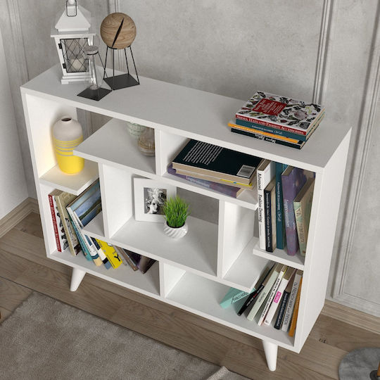 Fondea White Bookcase 90x22x76cm Fondea White Bookcase 90x22x76cm