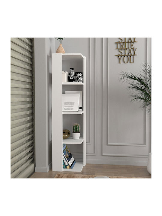 Bibliotecă Colț Venita Albă 31.3x33x120cm