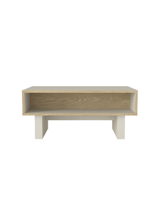 Masa De Cafea Centrală Rectangulară Selinos Din Lemn Sandstone L90xL60xÎ39.6cm