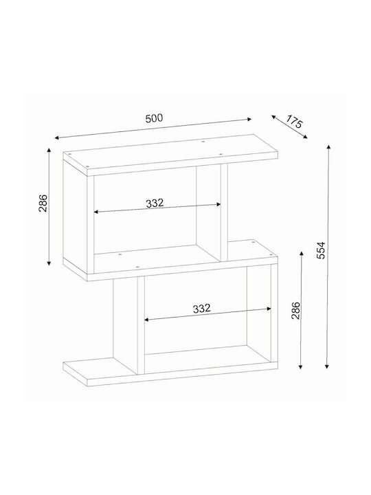 Masă Laterală Rectangulară Din Lemn Cu Roți Albă L50xL18xÎ55cm