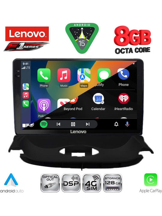 Lenovo Car Audio System for Peugeot 206 1998-2006 (Bluetooth/USB/WiFi/GPS/Apple-Carplay/Android-Auto) with Touch Screen 9"