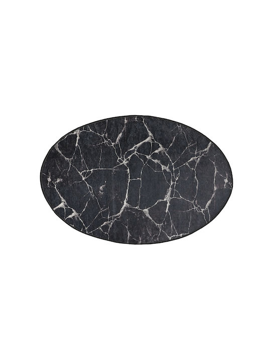 UnicUtil Antiderapant Covoraș de Baie Oval 359CHL4359 Negru 80x120buc