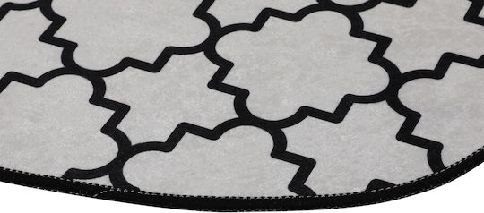 L'Εssentiel Maison Bath Mats Set Oval White-black 2pcs