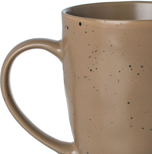 Estia Earth Dot Becher aus Porzellan Braun 440ml