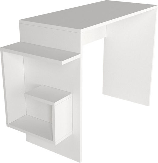 Birou Sharp Focus Din Lemn Alb 104.5x40x73.8cm