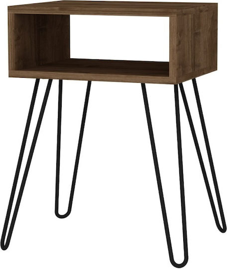 Modera Ξύλινο με Μεταλλικά Πόδια Καφέ 45x35x63.1cm UU74