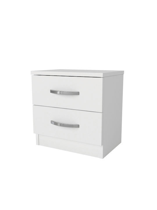 Κομοδίνο Ξύλινο Λευκό 40x40x28.2cm UUNOP13