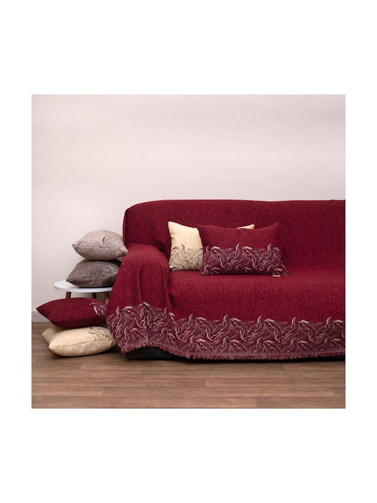 Viopros Viopros Throw Pillow Burgundy 42x42cm