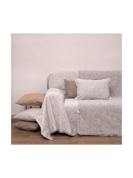 Anna Riska Μαξιλάρι Καναπέ από 100% Βαμβάκι Ivory 55x55εκ.